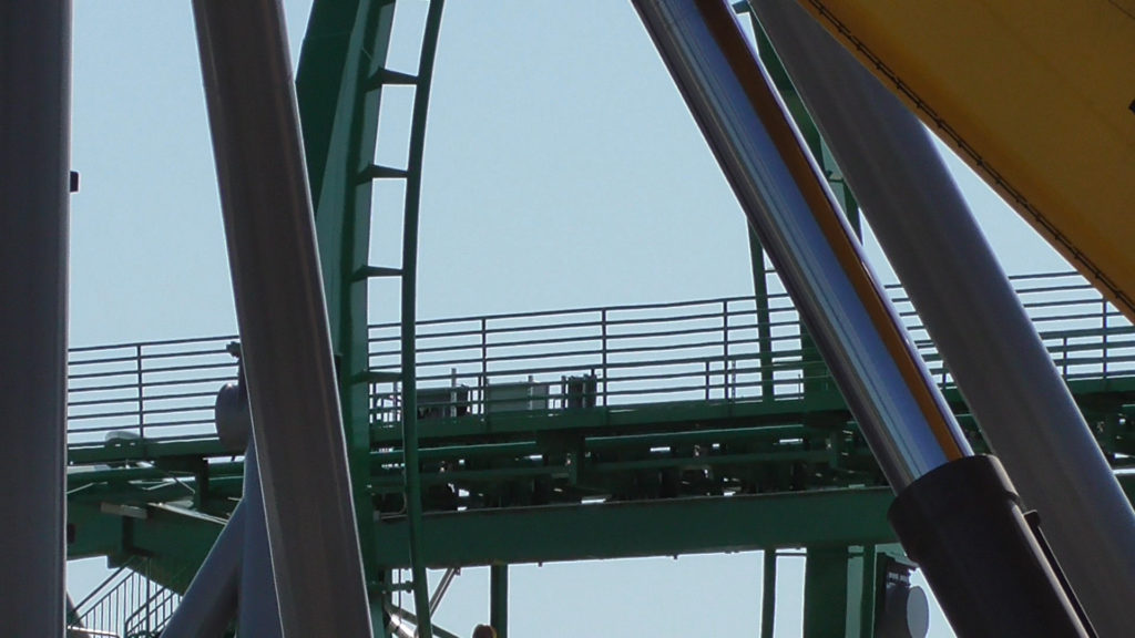 Closer view of coaster breaks