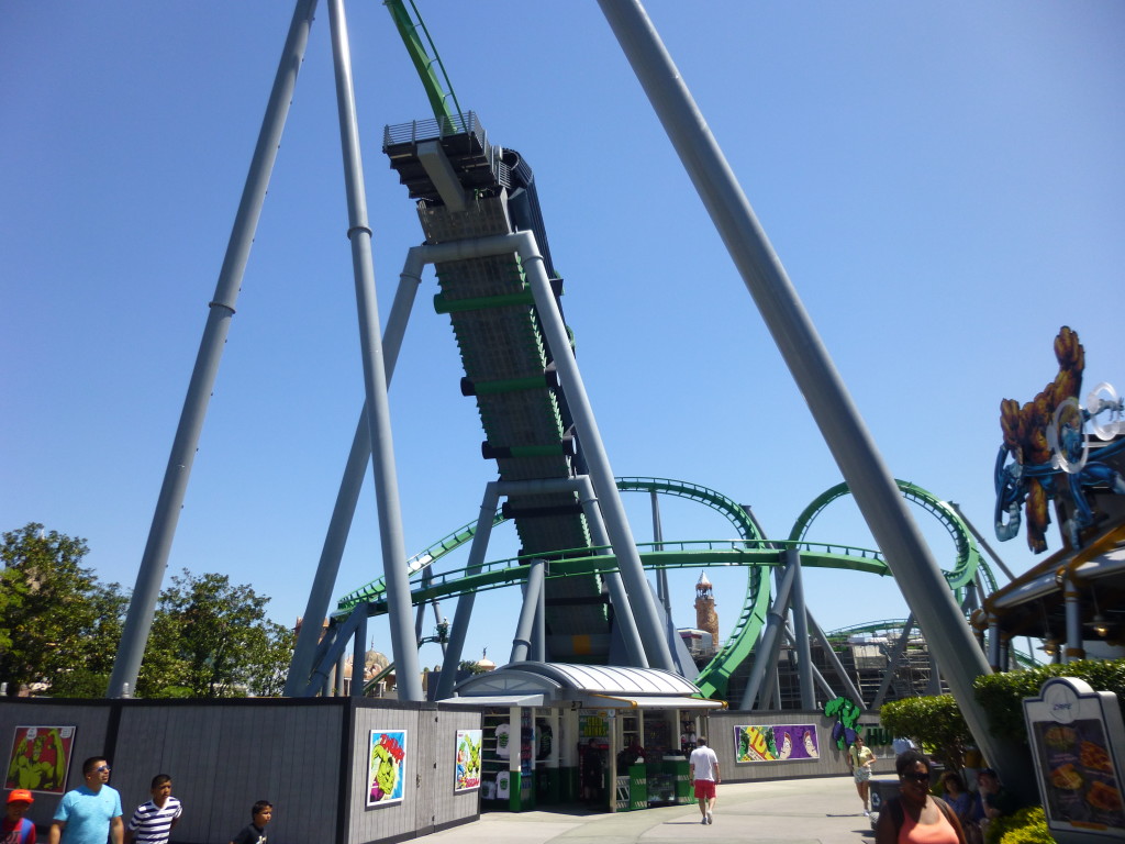 Construction walls up while work continues on launch tunnel and queue