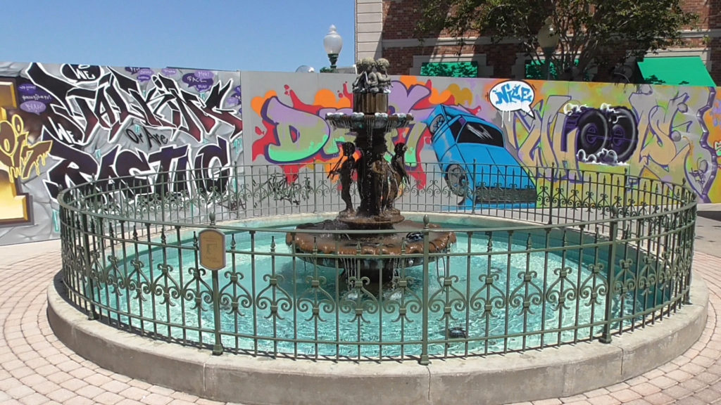 Old fountain and courtyard remains