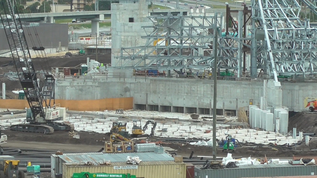 Better view of the wave pool construction