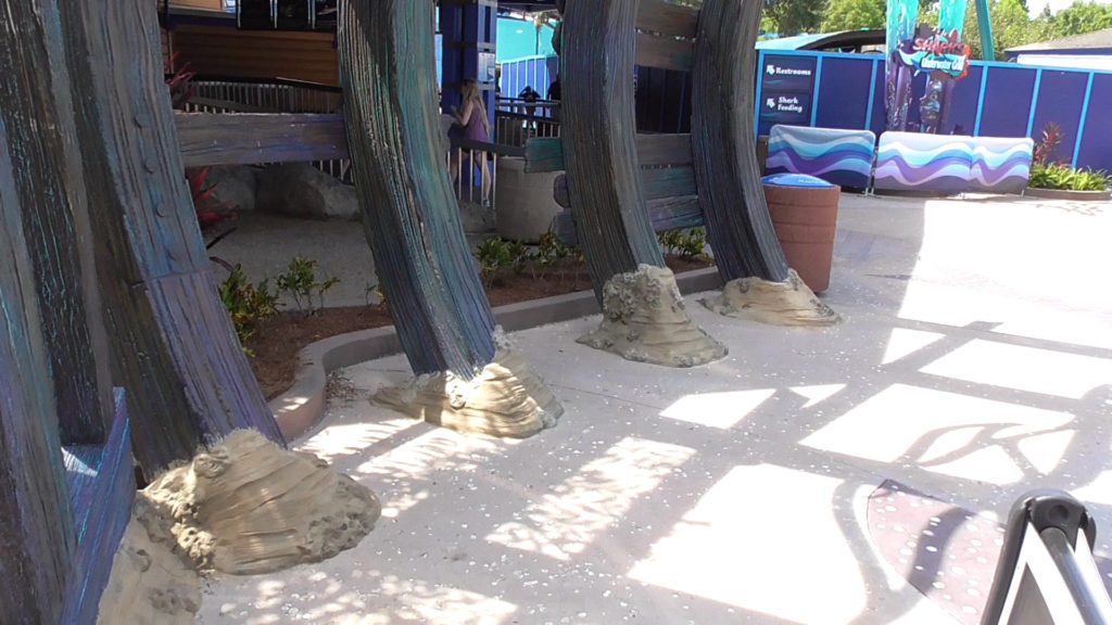 Underwater sand and coral on footers