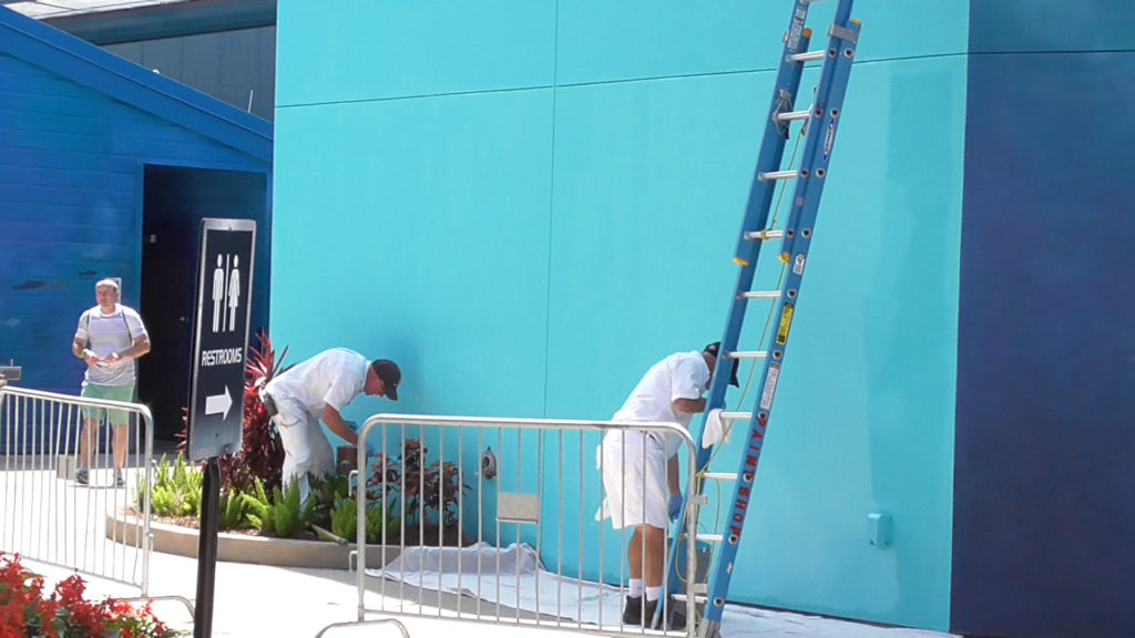 Painting another wall near Mako entrance