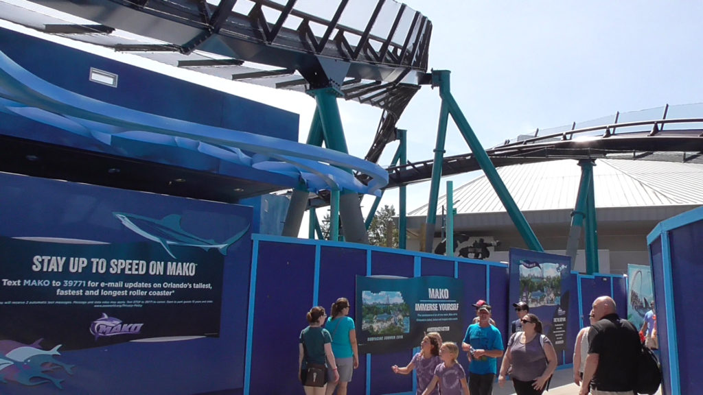 Future entrance to Mako, with track twisting above