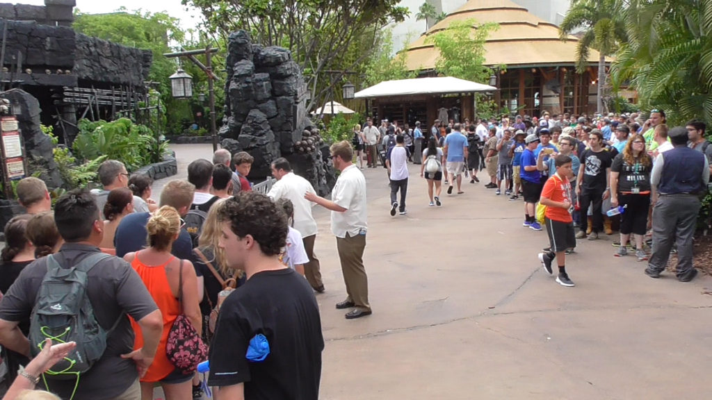 A separate section of line started leading into Jurassic Park. They were tacked onto the end of the line all the way out in Toon Lagoon