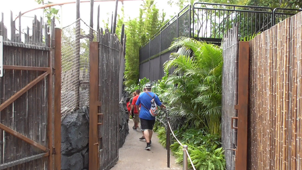 Walking around the outdoor queue, looks like this might be a temporary staging area for upcoming media event, overlooking the outdoor portion of the ride?