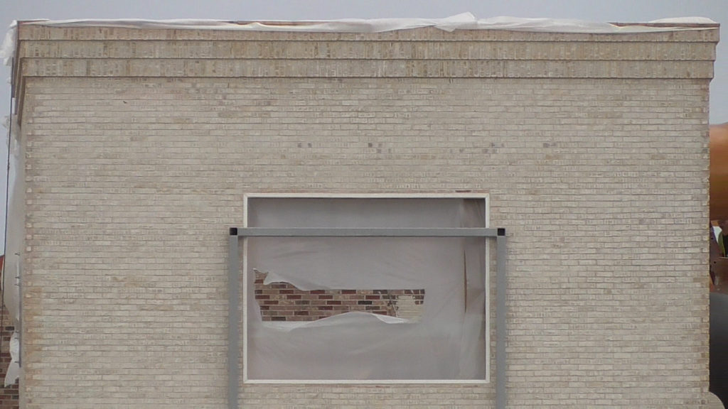 Brickwork looking great in center of facade