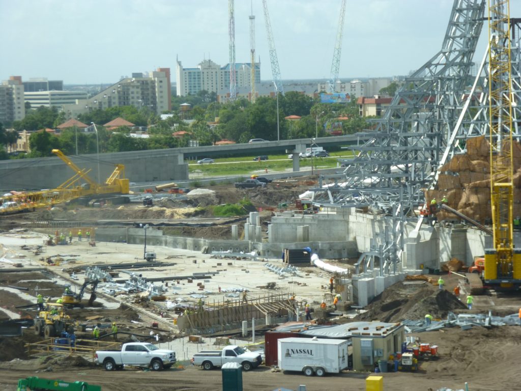 Wider view of wave pool area