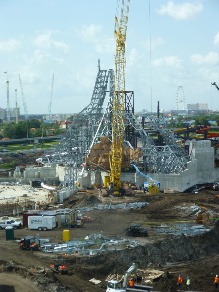 Large group of new slides sneaking in behind the volcano