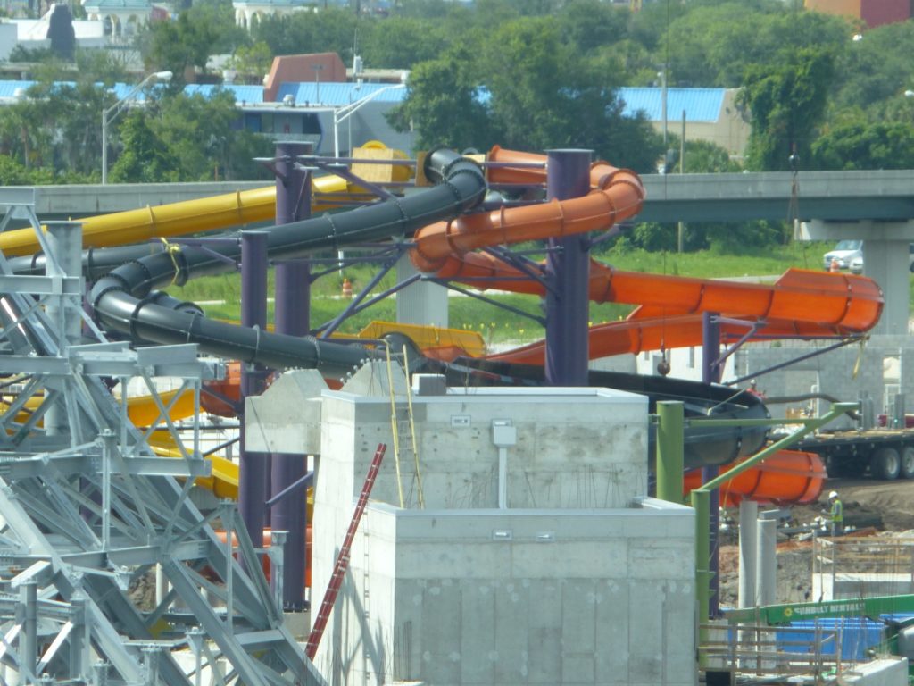 New slides added behind volcano