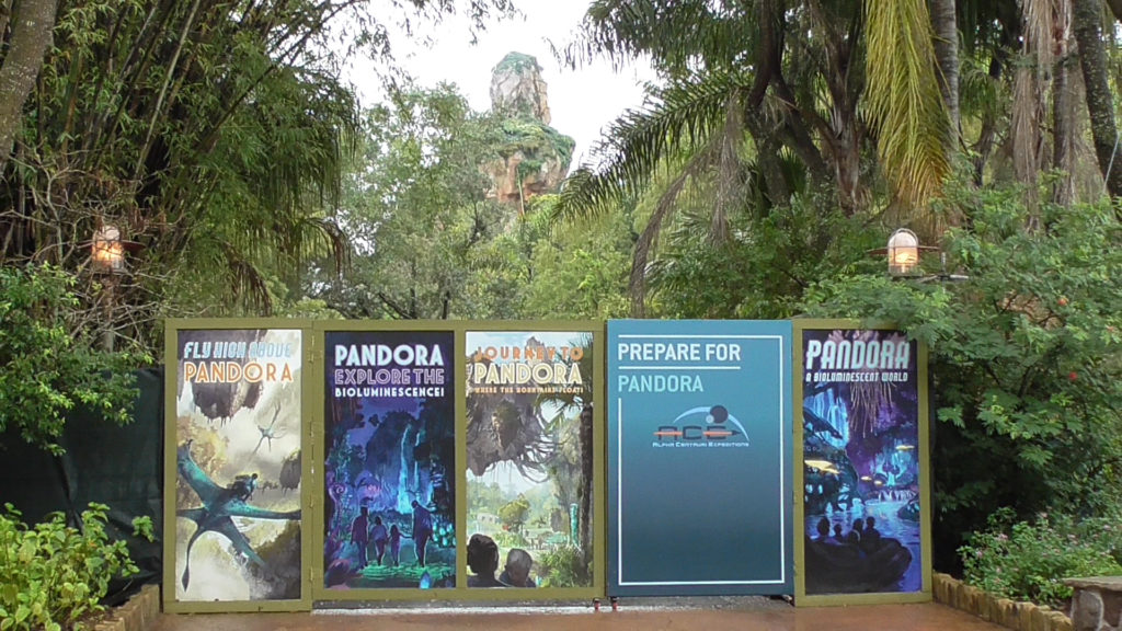 The view from inside the park, where Camp Mickey used to be