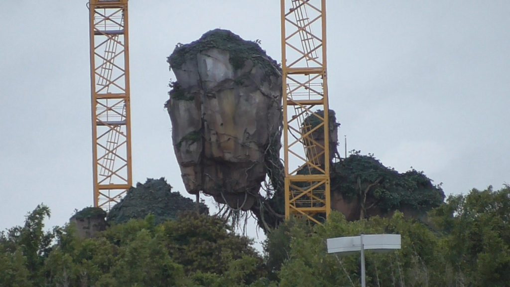 Looking closer at the floating mountains from a side view