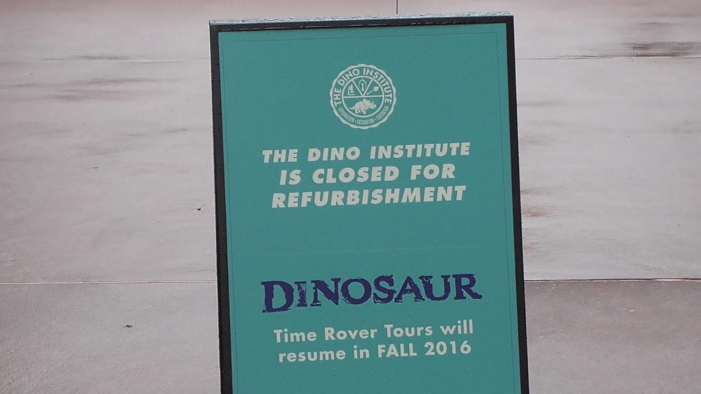 DINOSAUR should hopefully be open again by late October