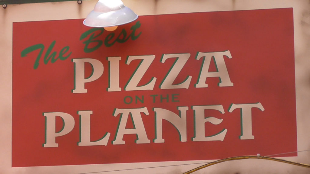 Love this homage to the former Pizza Planet on the sign