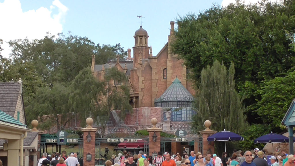 The Haunted Mansion has some exterior work going on