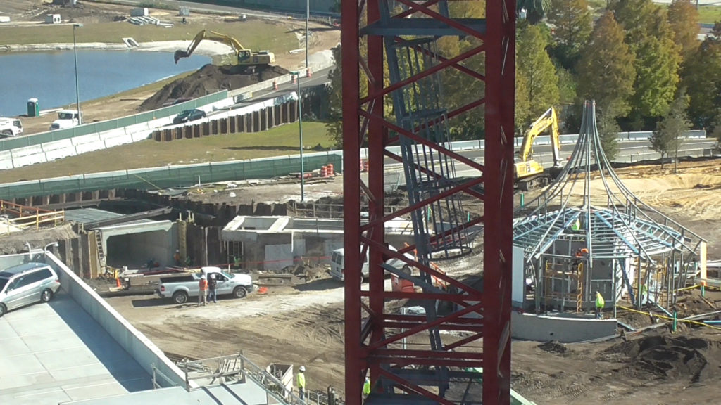 View of pedestrian tunnel leading to what will be the park entrance