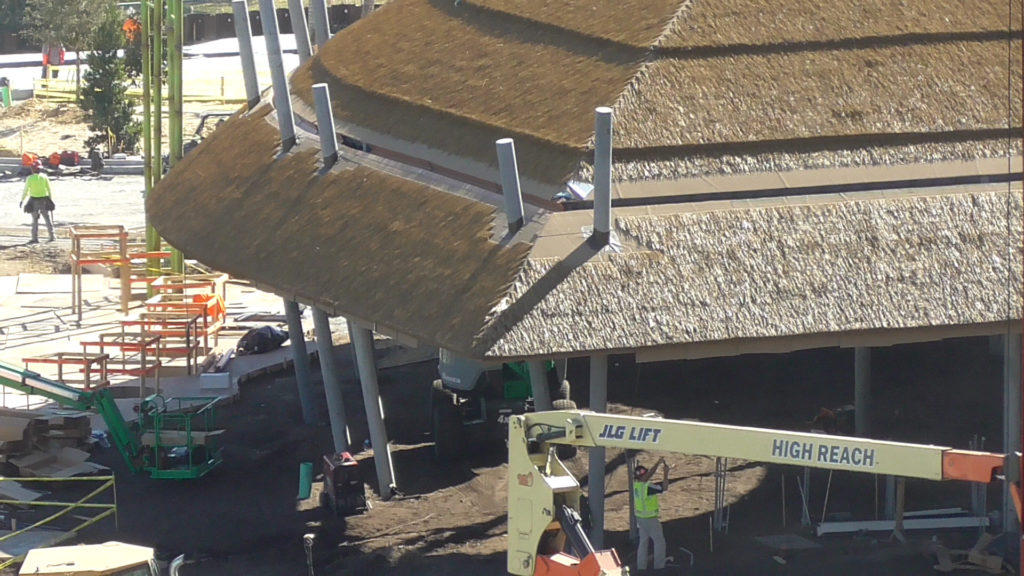 Close up of future park entrance roof