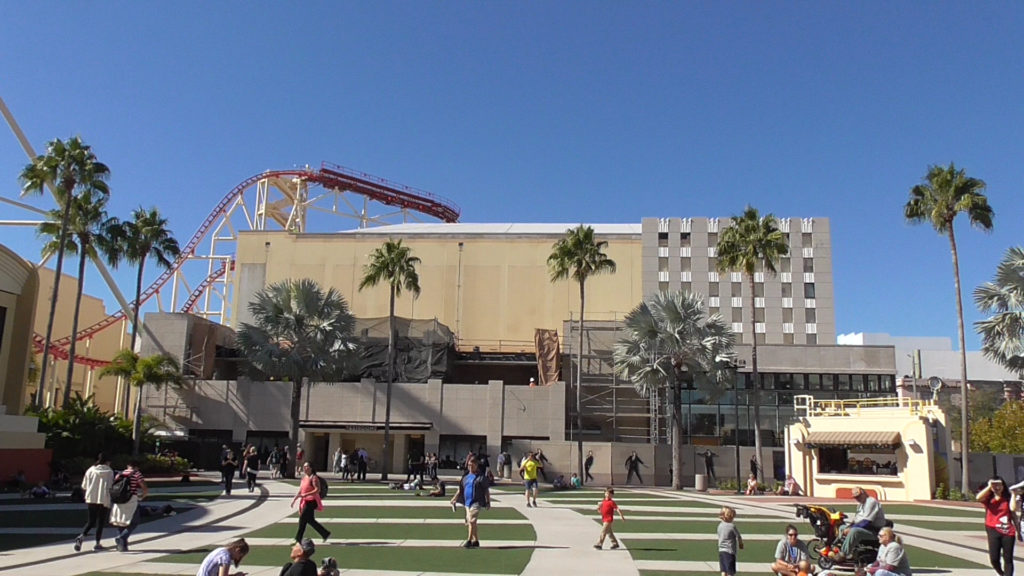 View of Jimmy Fallon construction from Music Plaza Stage